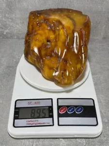 Natural amber, unprocessed, Baltic amber, large piece 895 grams. - Picture 1 of 24