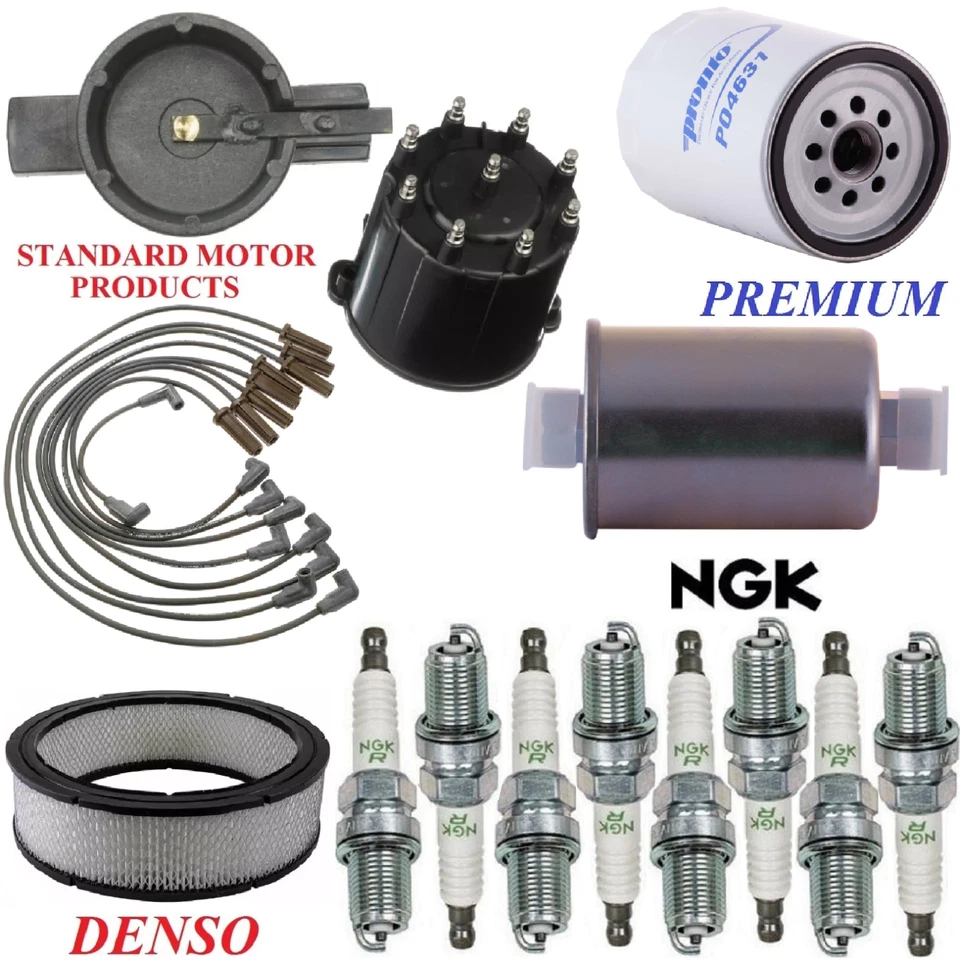 Tune Up Kit Air Oil Fuel Filters Cap Wire Plugs For GMC K3500 V8 7.4L 1994-1995 - Image 1 of 1