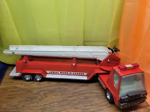 NYLINT 30” Original Aerial Hook-N-Ladder Metal Fire Truck Tailer Vintage 1960’s - Bild 1 von 24