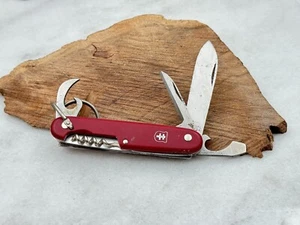 Vtg COLONIAL PROV USA SWISS ARMY 5 Blade/Tool Knife ADVERTISING - Picture 1 of 4