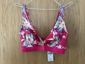 Top bikini Dorina Vanua Levu tuffo senza ferretto non imbottito rosso taglia 10 small - Foto 1 di 6
