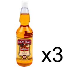 BARBER BEAUTY SALON LUCKY TIGER 3 PURPOSE HAIR CONDITION OIL TONIC 16OZ 3 PACK
