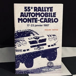 Libro del programa de regulación del rally Monte Carlo 1987 + formularios de entrada delta HF - Imagen 1 de 8