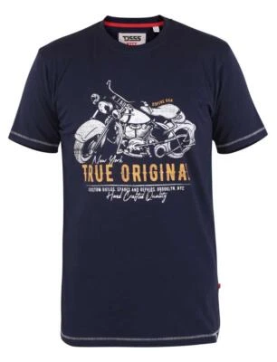 DUKE Axbridge-D555 Verdadero Original Moto Estampado Camiseta En 2XL-6XL - Imagen 1 de 4