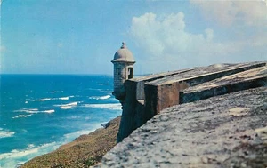 Morro Castle Sentry Box San Juan Porto Rico cartolina PR - Foto 1 di 2