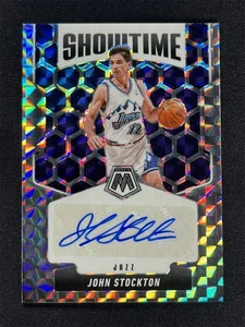 2024-25 Panini Mosaic John Stockton Silver Mosaic Prizm Showtime Signatures Auto - Picture 1 of 2