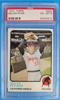 Nolan Ryan 1973 Topps #220 PSA 6 EX-MT California Angels - Image 1 of 2