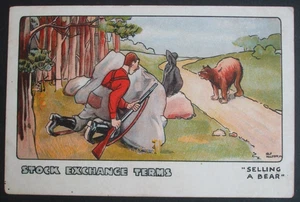 ALF HILTON Cómic CAZADOR ESCOPETA SEÑUELO TÉRMINOS DE BOLSA VENTA DE UN OSO Humor - Imagen 1 de 1