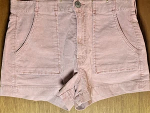 American Eagle Super Stretch Shorts Size 6 Pink 90s Mom Corduroy Preppy Boho - Picture 1 of 4
