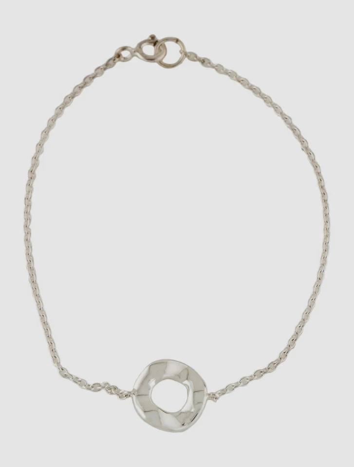 Ippolita Women's Darkened Sterling Silver Wavy Disk Chain Fashion Bracelet