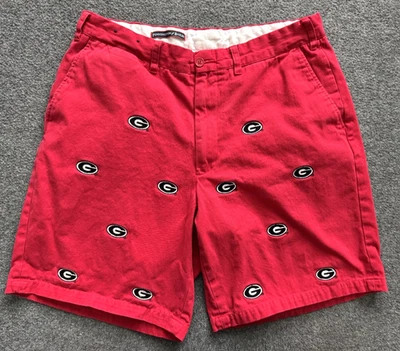 PENNINGTON & BAILES Stadium Shorts GEORGIA BULLDOGS Embroidered - Men 34 - Image 1 of 4
