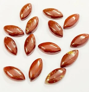 Natural Red Jasper Marquise Cabochon  3x6mm–15x30mm Calibrated Gemstones - Picture 1 of 10