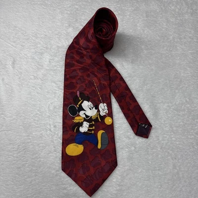 Corbata de Colección Mickey Mouse Banda de Marcha Director Walt Disney Granate Cuello Foto 1 de 4