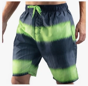 New Kanu Surf Bellaire Men's Swim Trunks Quick-Dry Size XXL Black/Green - Picture 1 of 5
