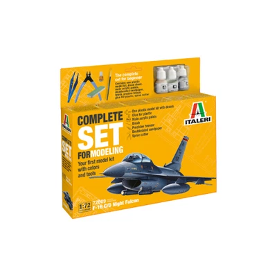 F-16 C/D NIGHT FALCON SET COMPLETO KIT 1:72 Italeri Kit Aerei Modellino Nuovo - Immagine 1 di 4