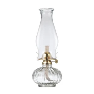 Large Glass Kerosene Oil Lamp Lantern Vintage Oil Lamps for Indoor Use Decor ... - Picture 1 of 7