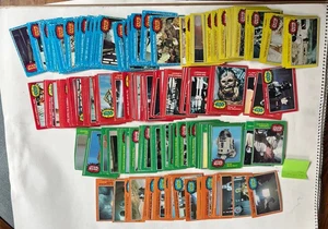 Lote de tarjetas coleccionables Topps Star Wars originales de colección ser 1-5 1977 est 250 - Imagen 1 de 14