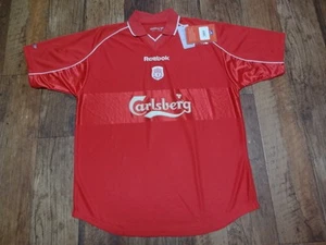 BNWT Tripple Champ Original Home Jersey Size 42/44 Liverpool 2000-2001 - Picture 1 of 10