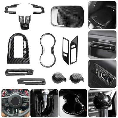 Комплект из 12 полных внутренних накладок на дверь приборной панели для Ford Mustang 2015-2022 - Изображение 1 из 4