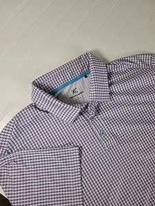 Johnston & Murphy XC4 Polo Mens Extra Large White W/Colorful Geometric Pattern - Picture 1 of 9