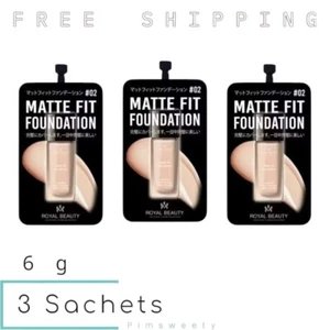 3 Sachets X 6 g Royal Beauty Matte Fit Foundation Full Coverage Waterproof Face - Picture 1 of 9