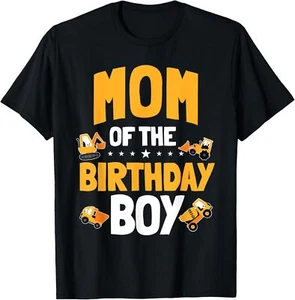Mom of the Birthday Boy Construction Worker Bday Party T-Shirt Hoodie - Picture 1 of 18