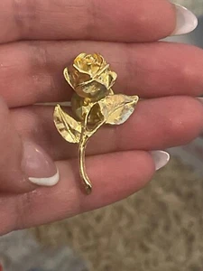 Vintage Nachlass Goldstein Rose Blume Vintage Tack Pin - Bild 1 von 3