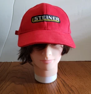 ULTRA CLUB CLASSIC CUT STEINER TRACTER RED HAT/CAP ADJUSTABLE STRAP 100% COTTON - Picture 1 of 8
