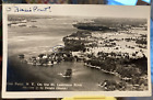RPPC Oak Point NY St Lawrence River Skyview Aerial Antique Photo Postcard F15