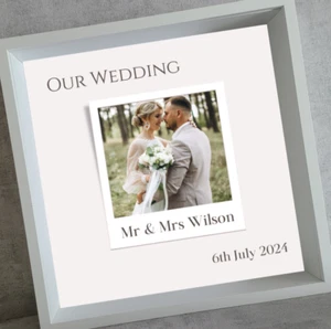 17. Wedding Day | Framed Photo Print Picture Frame Mr & Mrs Bride Groom Married - Picture 1 of 7
