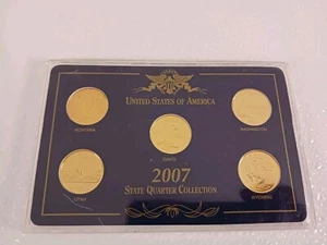 2007 24kt Gold Plated State Quarter Collection - Picture 1 of 3