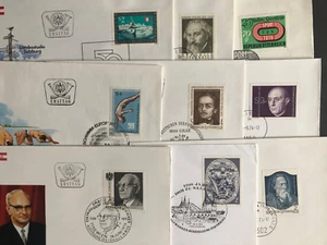 Austria 1974 sellos en 9 FDC todos diferentes valor cat. ANK 21 €uros - Imagen 1 de 10