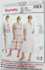 Burda 8352 Misses Dress & Jacket size plus 12-24 Sewing Pattern - Picture 1 of 3