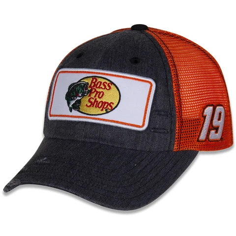 Men's Checkered Flag Black Martin Truex Jr Retro Patch Snapback Adjustable Hat Cover