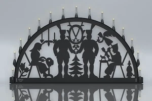  Außen-Schwibbogen XXL 150cm Lichterbogen  Metall  Alu  groß Outdoor ROSTFREI - Bild 1 von 17