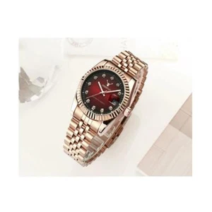 Ladies Watch Rose Gold Red Women Woman Smart Watches Two Tone Present UK Stock - Picture 1 of 4