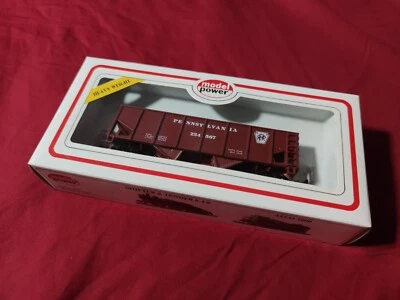 Model Power HO Scale 36' 2 Bay Open Hopper Freight Train Car PRR Pennsylvania RR - Image 1 of 4