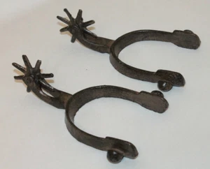 1 PAAR 2 COWBOY-STIEFELSPOREN IM WESTERNSTIL 8 PUNKT RUSTIKALES DEKOR NEU RODEO TACK - Bild 1 von 5