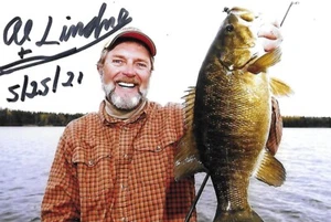 Al Lindner signed 4x6 photo Fishing Legend Bass Fishing HOF RARE COA LOOK! - Picture 1 of 1