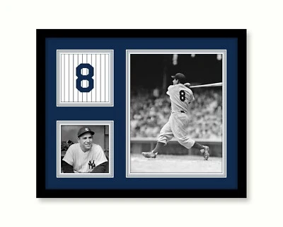 Framed YOGI BERRA Collage Photo Picture NEW YORK YANKEES Baseball 8x10 11x14 *Y2 - Image 1 of 4