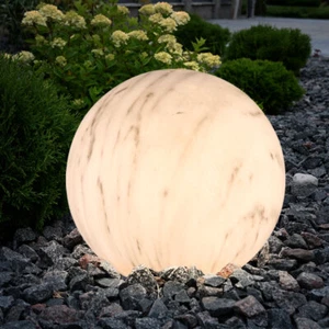Solarleuchte Gartenlampe Außenlampe LED Mond Stecklampe blau gelb H 90cm 2er Set - Bild 1 von 12