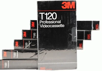 Lote de 11 cintas VHS de grabación en blanco T-120 profesionales hechas en EE. UU. Foto 1 de 2
