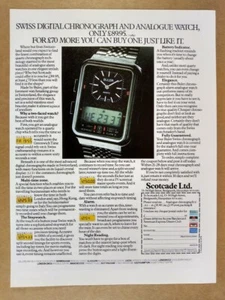 1979 Buler Digital LCD Chronograph & Analog Watch vintage print Ad - Picture 1 of 1