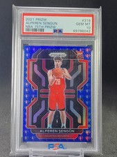 Alperen Sengun 2021-22 Prizm Rookie NBA 75th Anniversary Blue #318 PSA 10 Gem RC