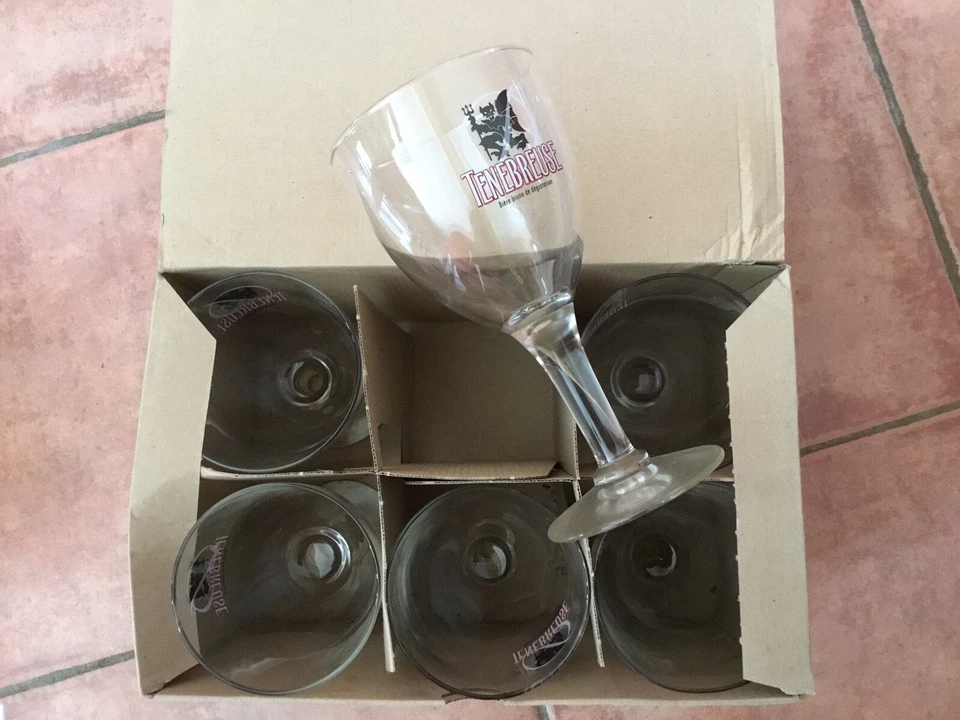 Série De 6 Verres Bière La Ténébreuse, Jenlain Nord - Photo 1/1