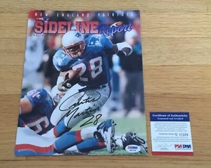 Curtis Martin New England Patriots NFL HOF Signed Autograph Magazine PSA DNA COA - Picture 1 of 3