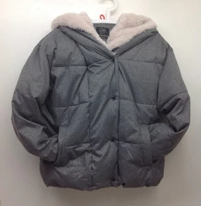 C&A Ckh Damen dicke warme Stepp Jacke - Gr. 44 grau mit Teddyfell Kapuze - Bild 1 von 4