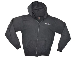 Vintage Harley Davidson Guam USA grau Full Zip Hoodie Regular Gr. M 1995 LOCH - Bild 1 von 8
