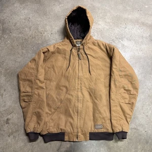 Schmidt Jacket Canvas Barn Mens 2XL Hooded Chore Coat Brown Workwear Tan Brown - Picture 1 of 7