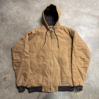 Schmidt Jacket Canvas Barn Mens 2XL Hooded Chore Coat Brown Workwear Tan Brown - Image 1 of 4